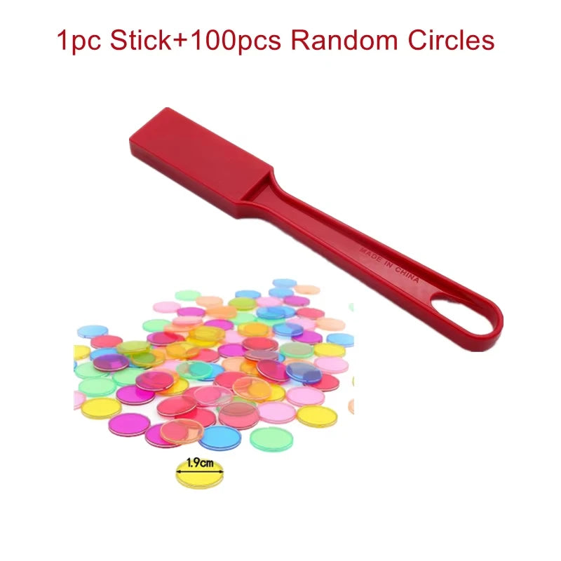 Magnetic Bingo Chips Wand Sensory Toys Montessori CountingColor Sorter Game Science Experiments Kit Educational Toys forChildren