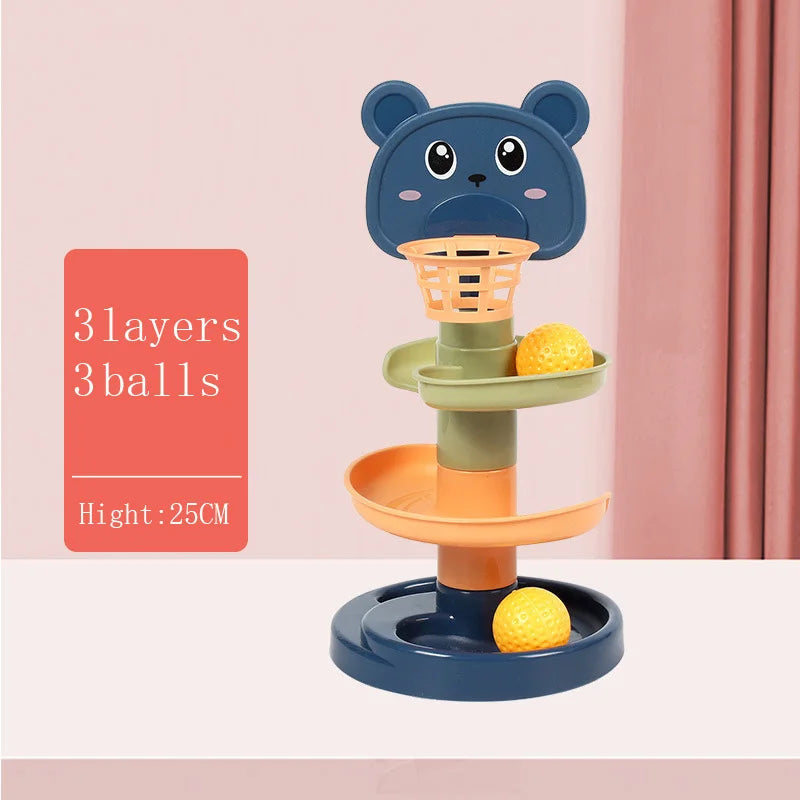 Montessori Rolling Ball Development Game Baby Ball Toy Educational Toys Montessori Activity Stacking Toys For Babies 1 2 3 Years