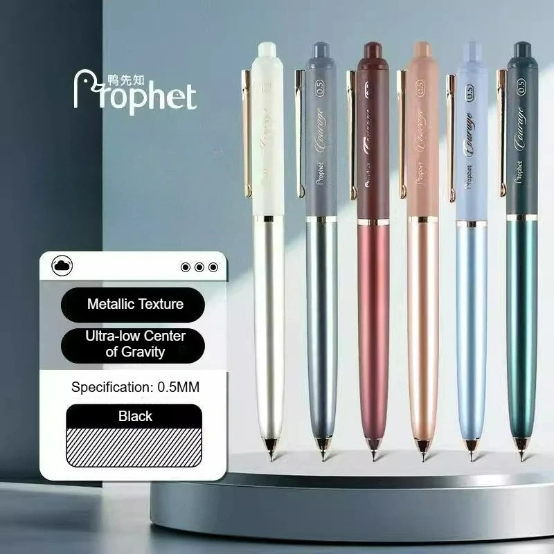 PROPHET COURAGE Gel Pen 0.5mm Rose Gold Pen Clip Low Center of Gravity CS Double-ball Pen Tip Alpha Gel Drop-resistant