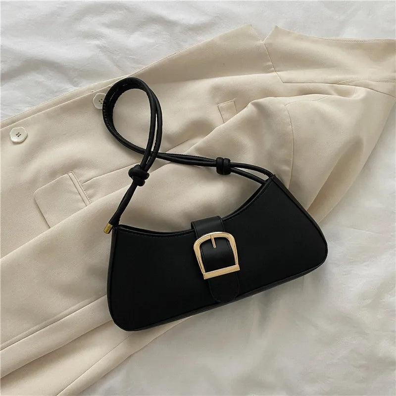 KIRA - 
Women's Shoulder Bag Solid Color Popular Small Bag Trend Summer 2025 New Trendy Crossbody Bag Texture Shoulder Underarm Bag