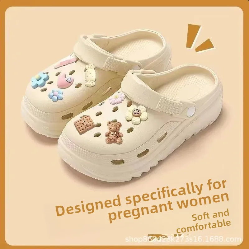 StepPop - Non Smelly Non Noisy Thick Bottomed Cartoon Versatile Heightening Anti Slip Summer New Style Women's Open Toe Beach Sandals