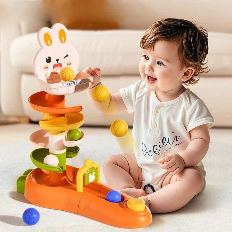 Montessori Baby Ball Drop Toy Toddlers Educational Toys for Children Activity Games Baby Learning Tower Stacking Toys for Babies