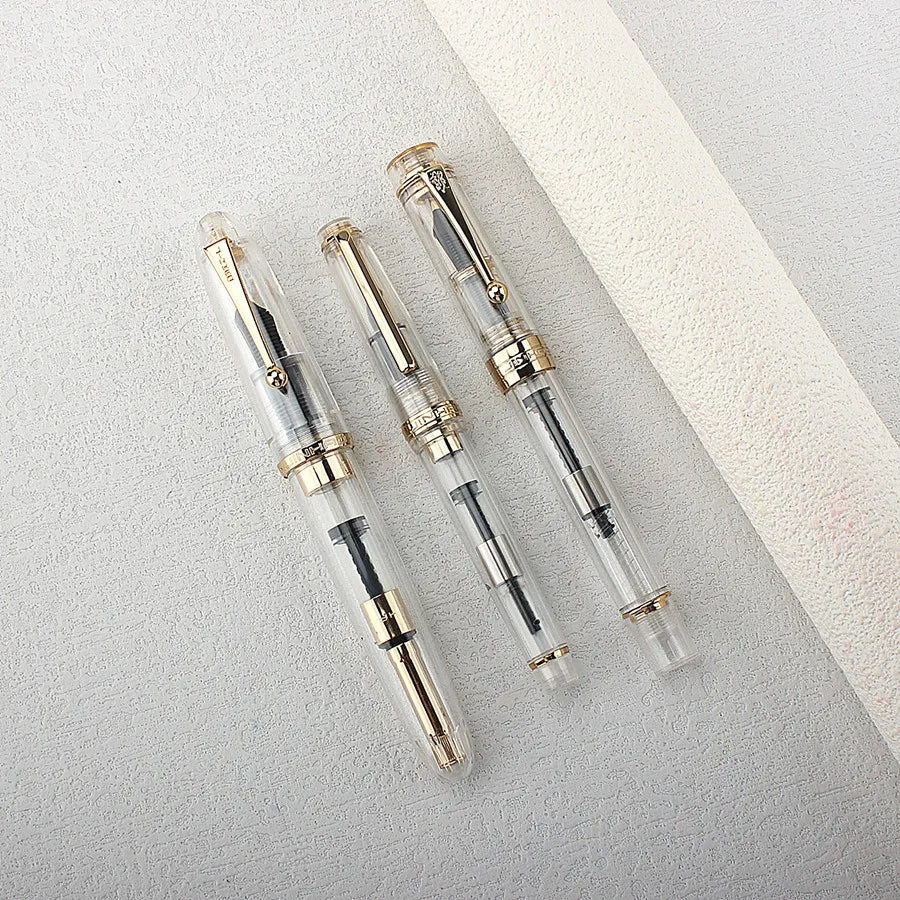 Jinhao 82/9019/100 Fountain Pen Transparency Spin Pen Popular EF F M NIB Business Office School Supplies Writing Stationery