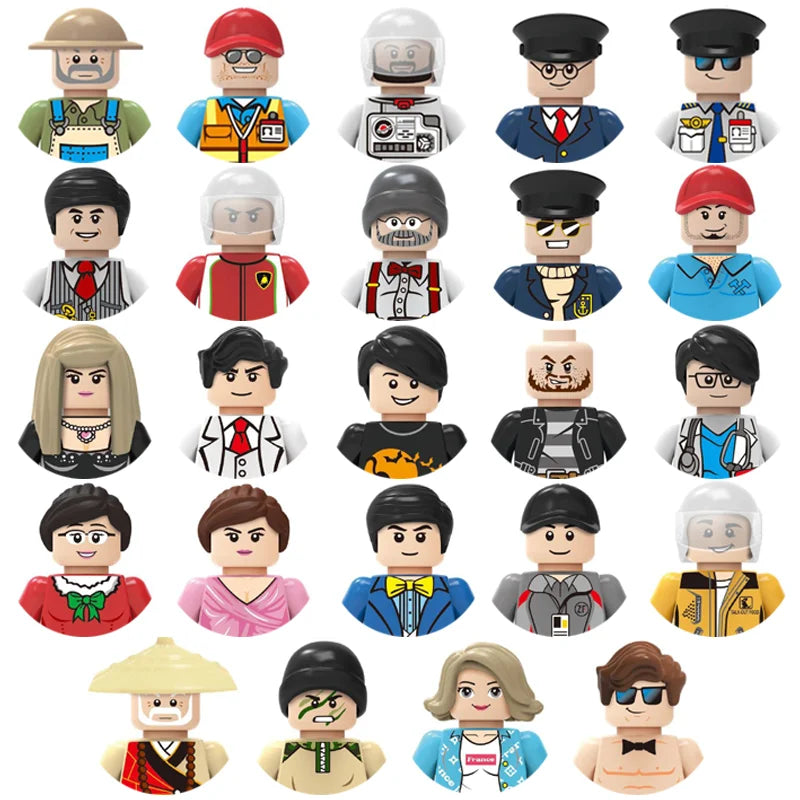 Building block toys, mini figures, character action figures, city people, building block accessory sets, children's gifts