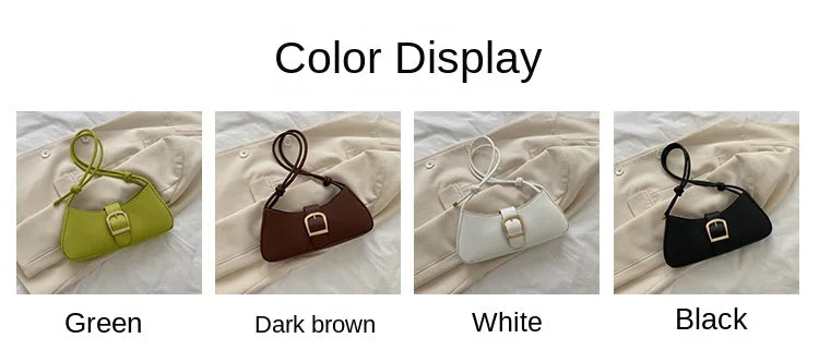 KIRA - 
Women's Shoulder Bag Solid Color Popular Small Bag Trend Summer 2025 New Trendy Crossbody Bag Texture Shoulder Underarm Bag
