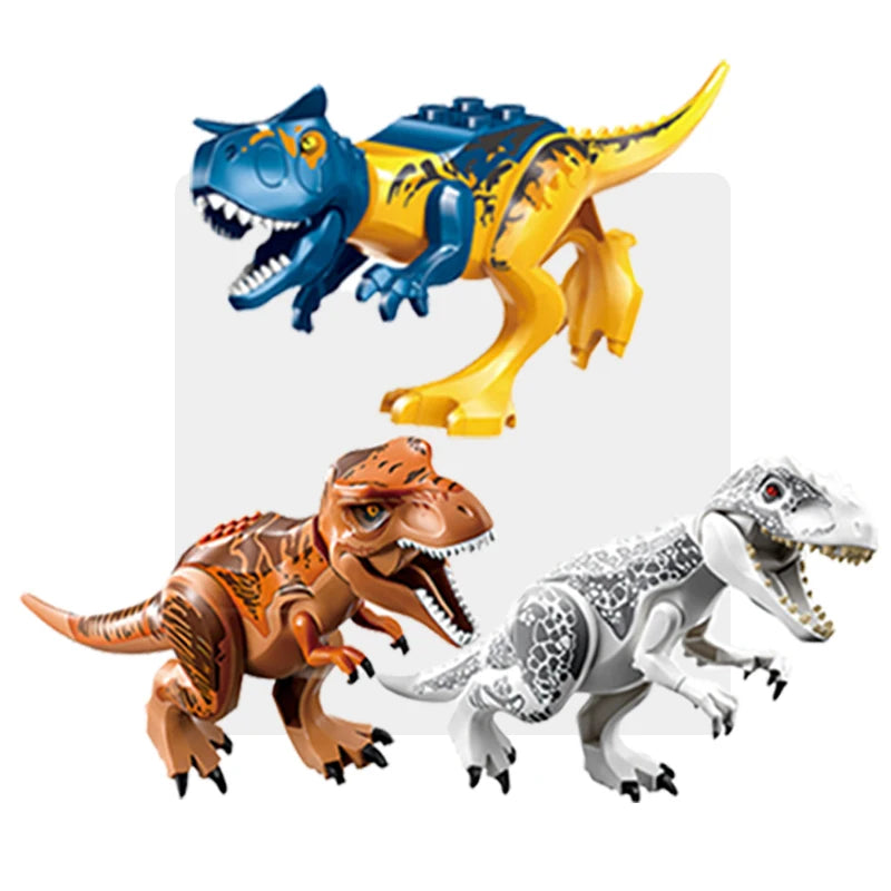 Jurassic World Dinosaurs Velociraptor Triceratops Indominus T-Rex Model Assemble Educational Building Blocks Toys For Kids Gifts