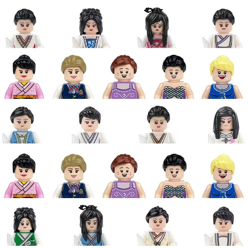 Building block toys, mini figures, character action figures, city people, building block accessory sets, children's gifts