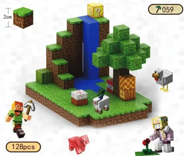 Creative Magnetic Building Block Bricks My Famous Scene World Architectural Set DIY Model Kids Toy Christmas Gifts for Boy Girls