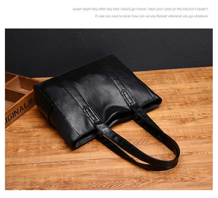 NOIRÉ - 
Women PU Leather Large Capacity Shoulder Bag Crossbody Hand Tote Vintage