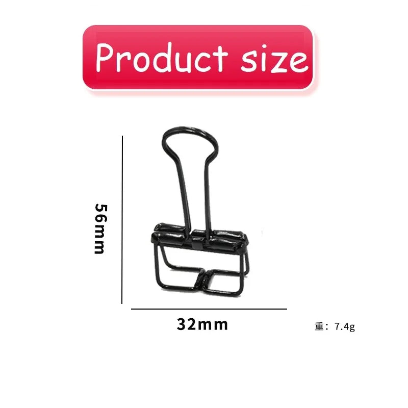 5PCS Paper Metal Diary Clip Office Kawaii Binder Note Stationery Clips Notebook Clip Stationery Cute HXZ05