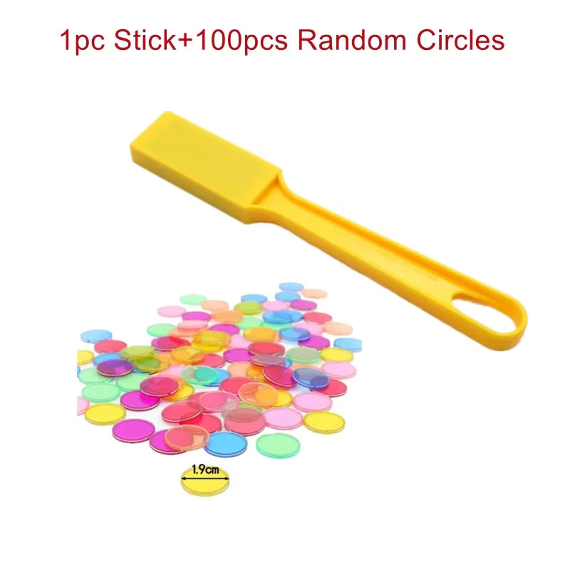 Magnetic Bingo Chips Wand Sensory Toys Montessori CountingColor Sorter Game Science Experiments Kit Educational Toys forChildren