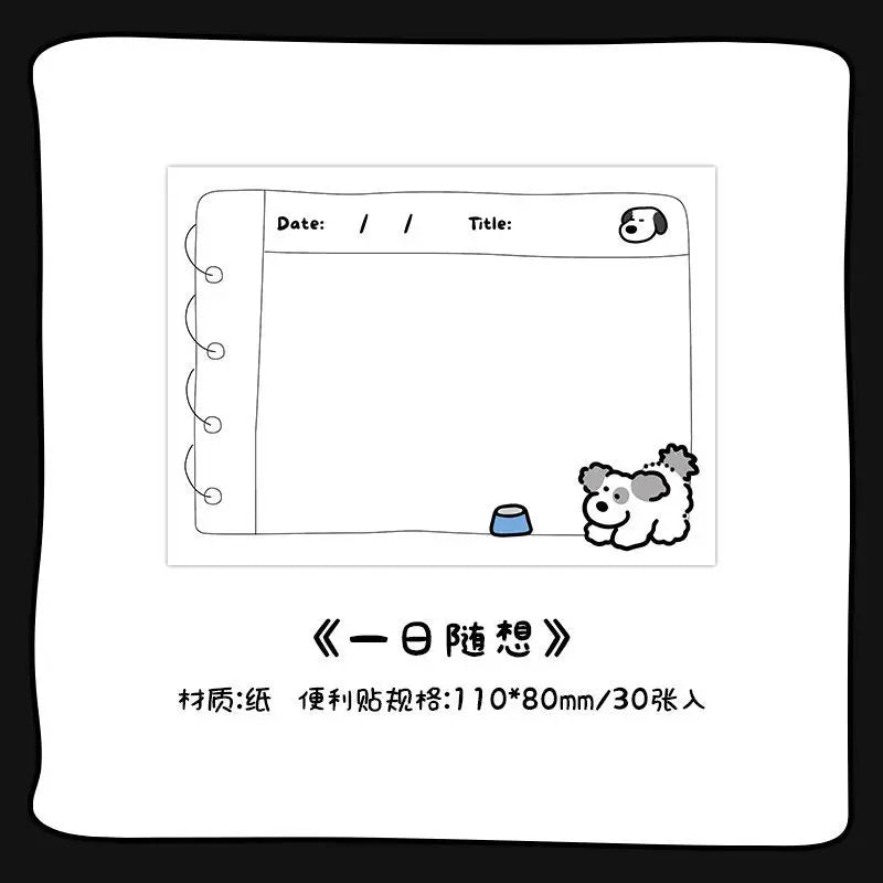 30sheets Memo Note Happy Business List Series Schedule Weekly Plan List Notes Check-in N Times Sticky Notes Stationery Note Pad