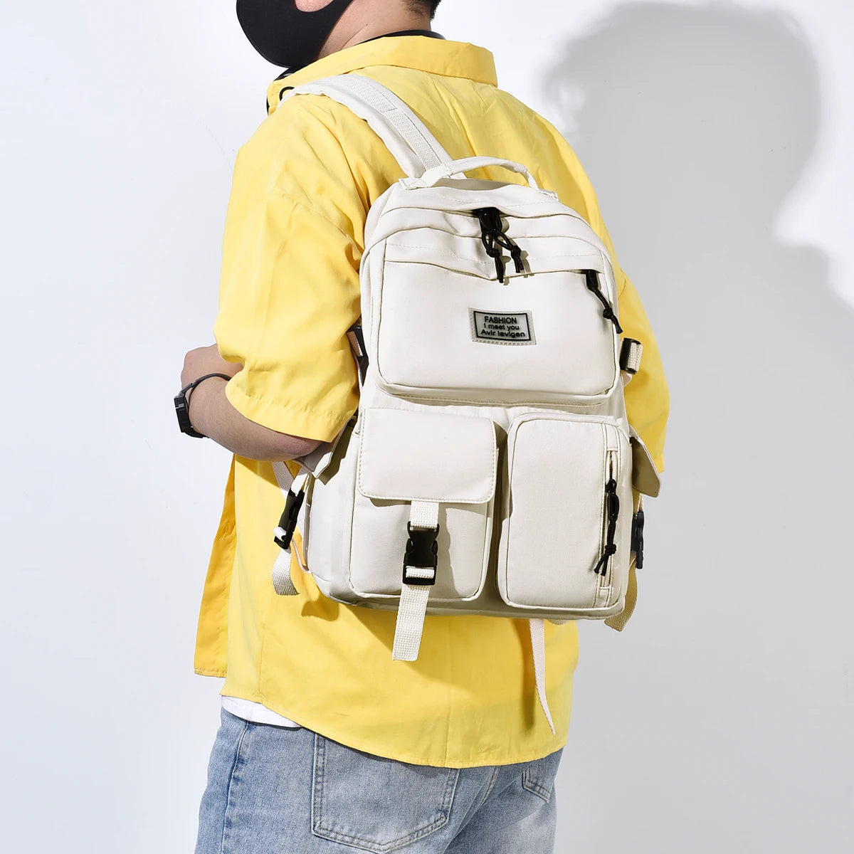 Hot Selling -  Multi Pocket Unisex Backpack, Oxford Material Large Capacity Casual Simple Neutral Style Backpack, Computer Backpack