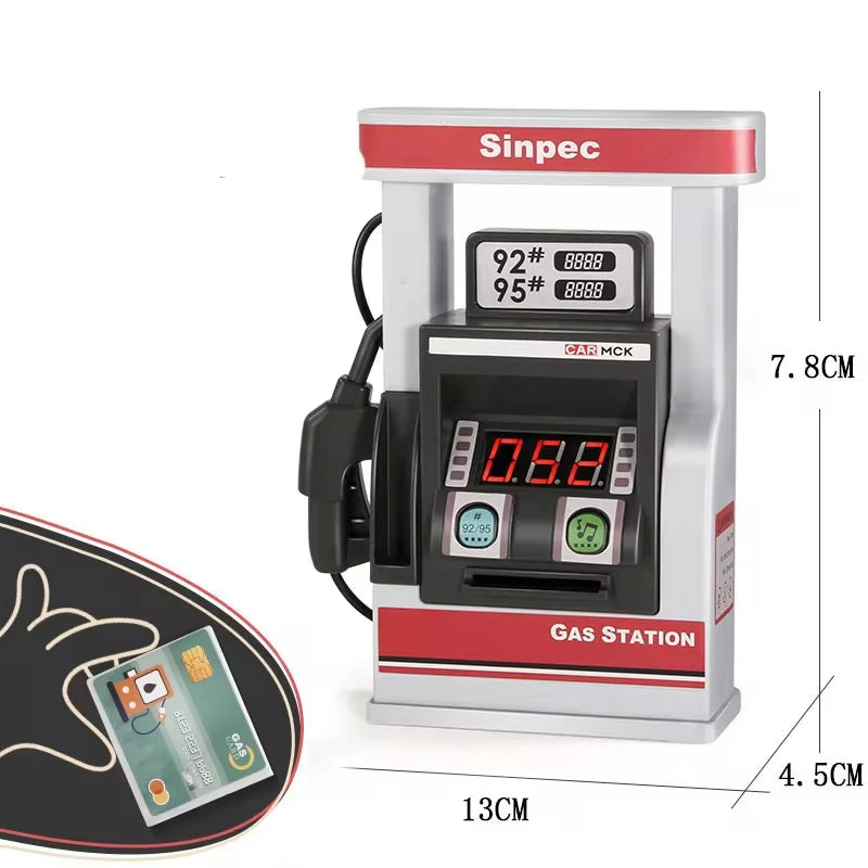 Safety Education Simulation Traffic Lights Toys Toddlers Signpost Gas Station Indicator Warning Car Model Kids Pretend Play Toys