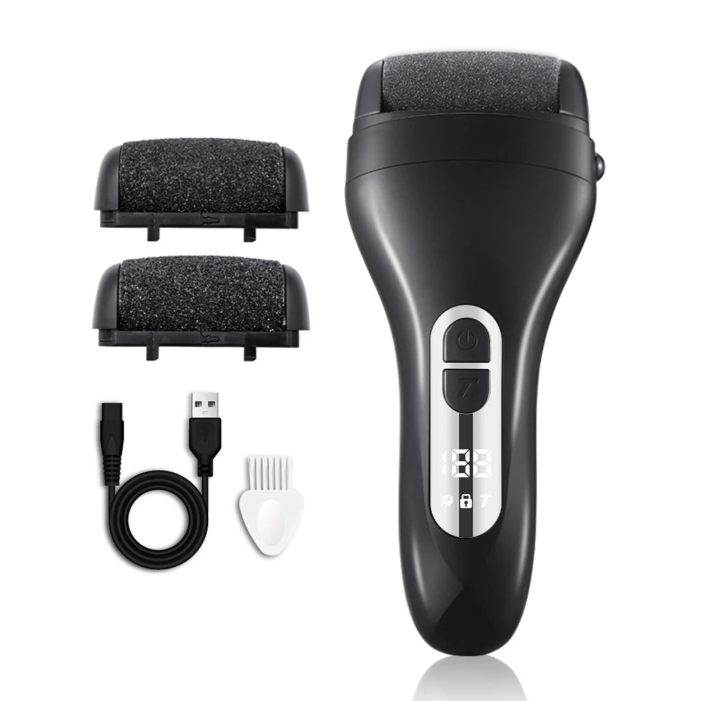 PediGlow - USB rechargeable electric foot remover, suitable for portable foot therapy tools with dead skin and hard cracks