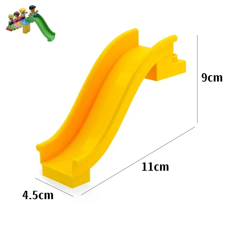 Big Building Blocks Slide Stair Swing Seesaw Ferris Wheel Series Compatible Duploe Large Brick Children Educational Toy Kid Gift