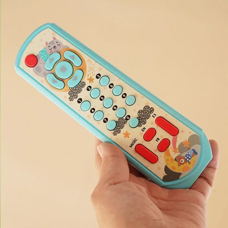 Baby Music TV Remote Control Montessori Early Educational Toys Multi-functional Numbers English Learning Toys Gift for Newborn