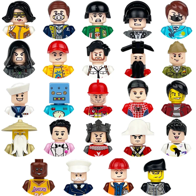 Building block toys, mini figures, character action figures, city people, building block accessory sets, children's gifts