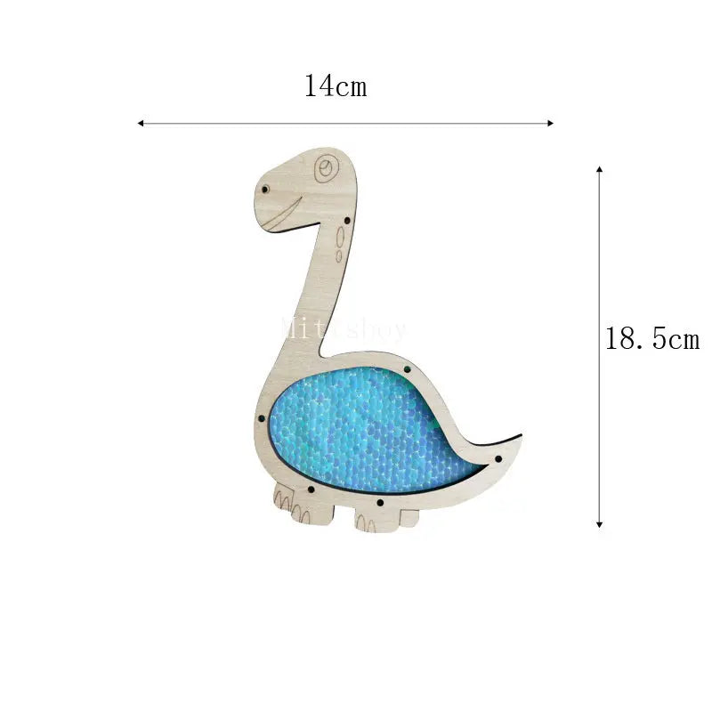 Busy Board Dinosaur Animal DIY Wooden Accessories Early Learning Toys Busy Board Matching Board Handmade Puzzle Educational Toys