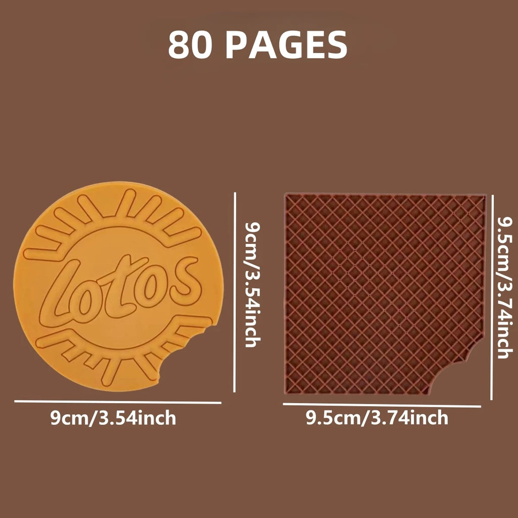 80 Pages/Set Scented Chocolate, Cream & Strawberry Flavored Creative Pocket Notepads, Chocolate&Cookie Shaped, Tear-off Memo Pad