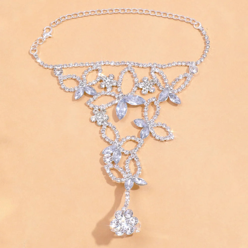 BOHFLY -
 Stonefans 1 stuk Boheemse vlinder strass enkelbandje teensieraad strand voetketting enkelarmbandje op het been teenketting voor dames