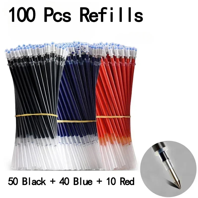 20/50 Pcs Gel pens Set Black Blue Red Refill Gel School & office Supplies Stationery kawaii accessories stationery cute pens