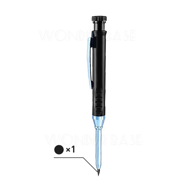 5 Colors 40mm Long Head Carpenter Mechanical Pencil Deep Hole Marker Pencil for Woodworking Construction Home Improvement