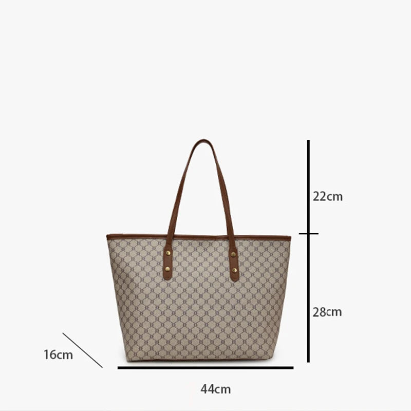 TOVA - 
Large Capacity Shoulder Bag Women's PU Leather Handbag for Commuting and Casual Use Versatile Tote Bag