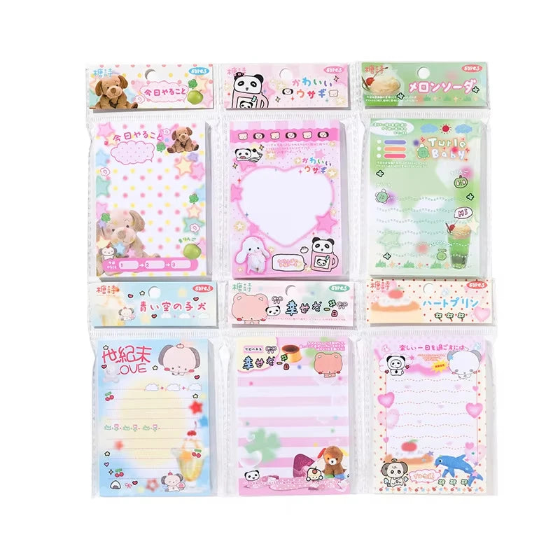 50 Sheets Cute Japanese Old-fashioned Style Memo Pads Message Paper Journal DIY Base Material Notepad School Stationery