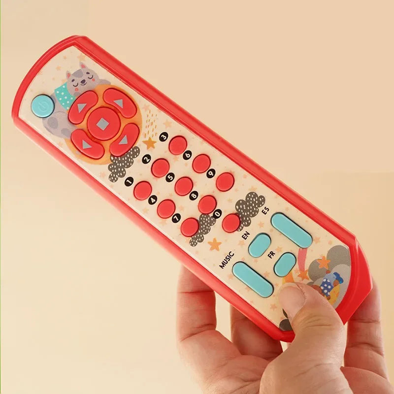 Baby Music TV Remote Control Montessori Early Educational Toys Multi-functional Numbers English Learning Toys Gift for Newborn