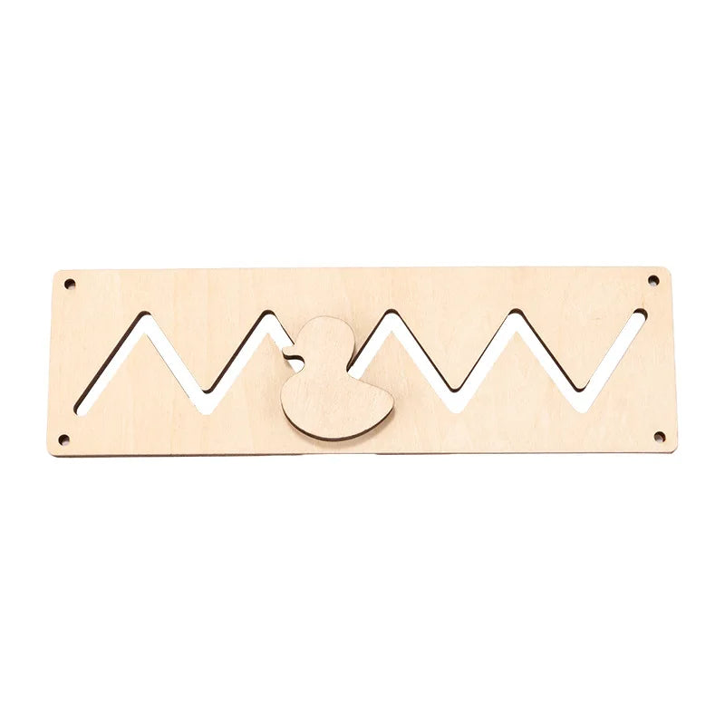 2024 Baby DIY Montessori Busy Board Wooden Accessories Castle Animal Letters Number Movement Educational Toys For Children Gifts