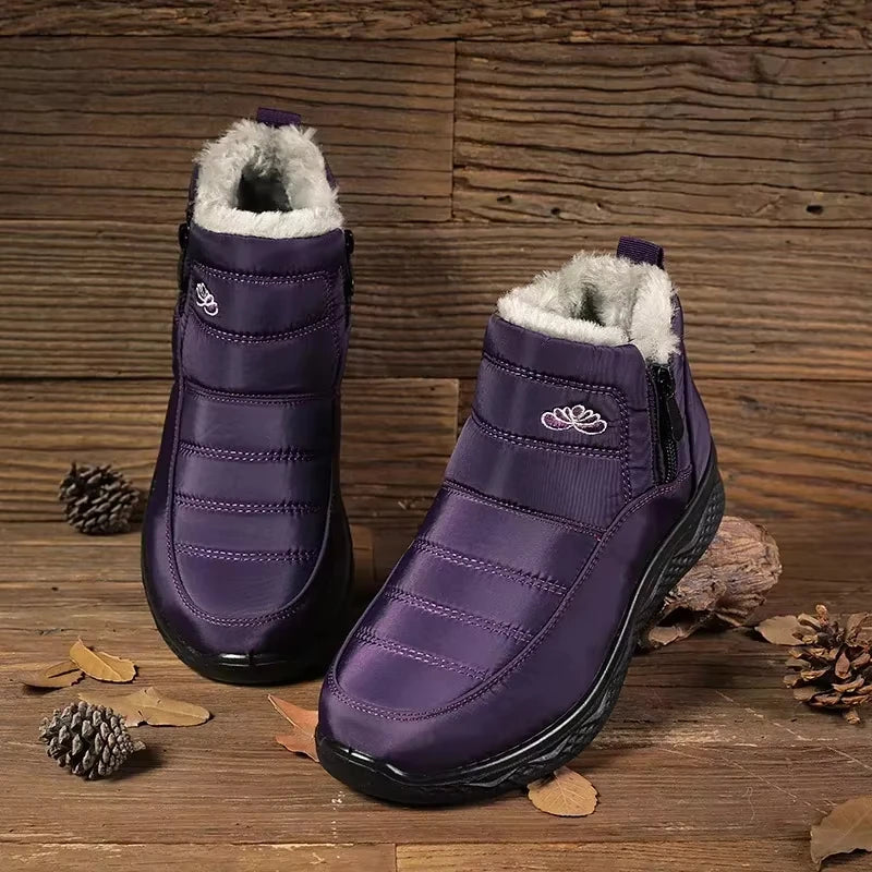 Winter Cotton - Shoes Thick Warm Snow Boots Women'S Oversized 35-45 Men'S Short Boots Warm Fishing Boots