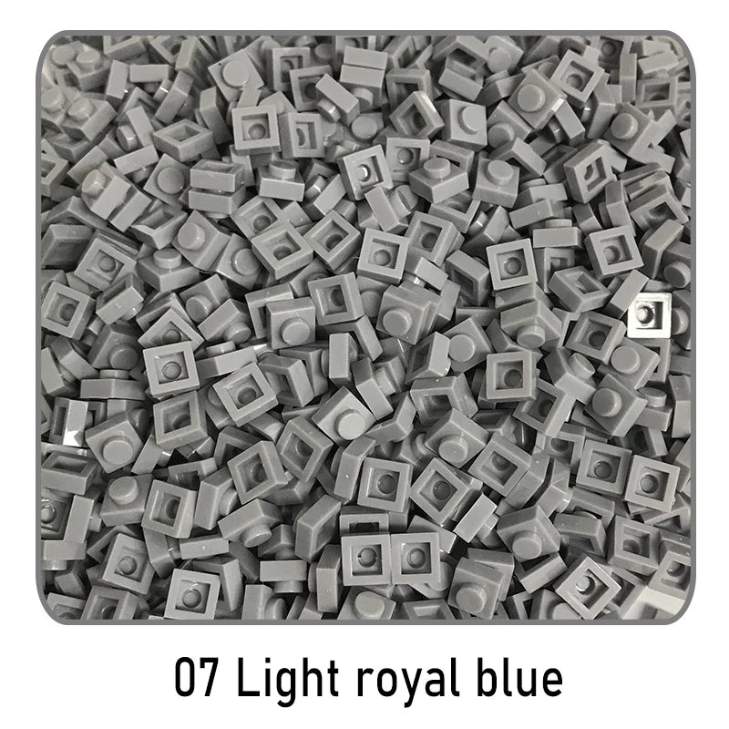 100Pcs DIY Bricks Parts 3024 1x1 Plate Educational Tech Construction Assmble Compatible Block Parts Toys for Child Kids