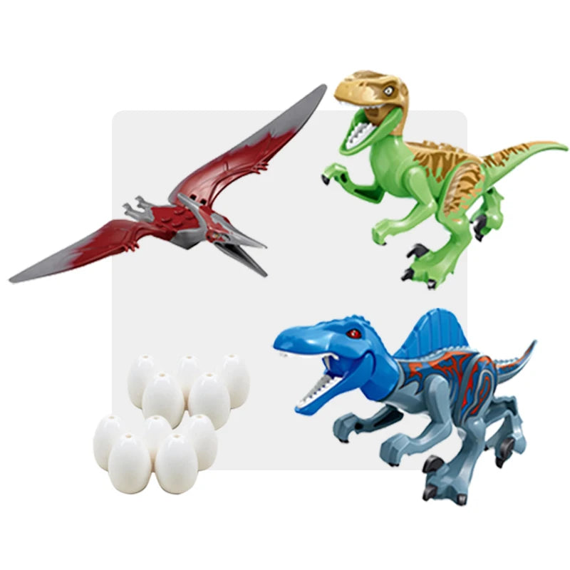 Jurassic World Dinosaurs Velociraptor Triceratops Indominus T-Rex Model Assemble Educational Building Blocks Toys For Kids Gifts