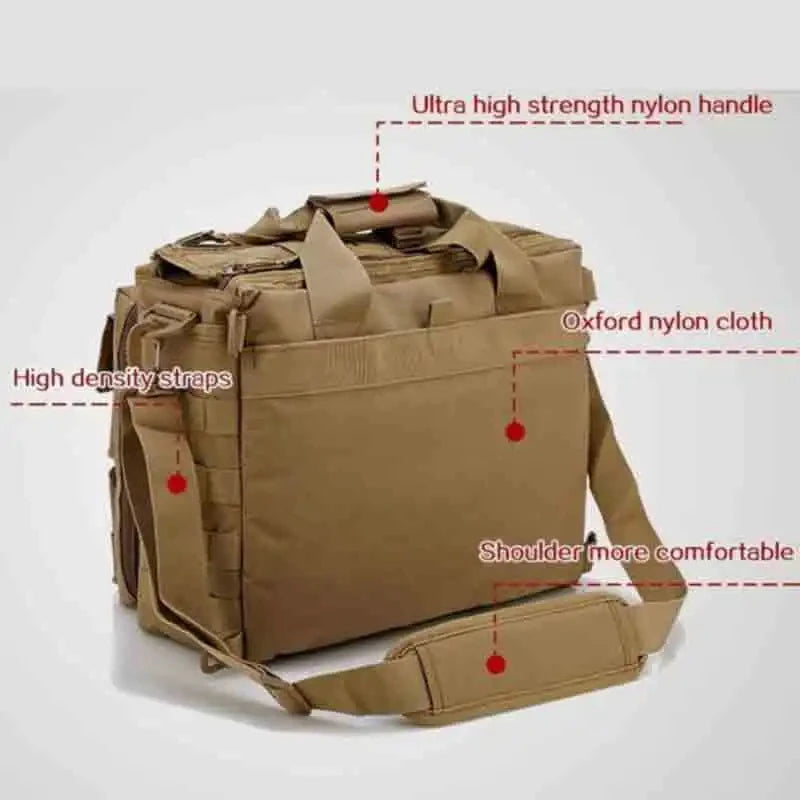Tactical - Molle Nylon Messenger Shoulder Bag Laptop Handbags Briefcase Outdoor Multifunction Climbing Bag