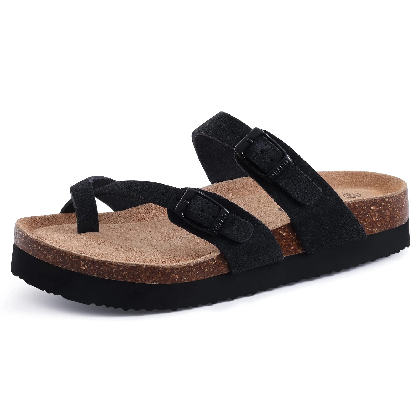 COMFIA - 
Comwarm Classic Cork Sandals For Women Men Fashion Soft Thick Sole Cork Slippers Summer Beach Sandals Home Open Toe Flat Sandals