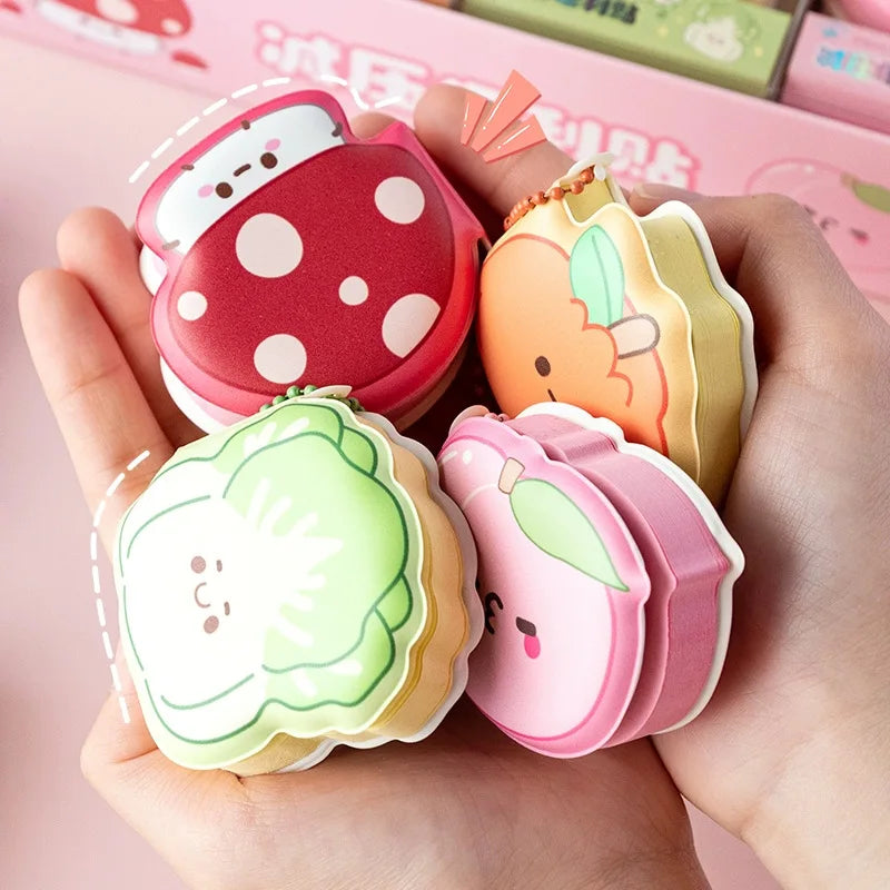 Cartoon Soft Silicone Cover Memo Pad Paper Sticky Notes Planner Sticker Dessert Game Series Notepad Office School Supplies 1Pcs