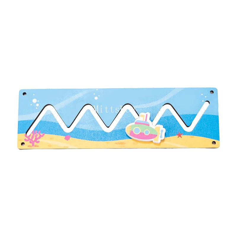 2024 DIY Montessori Busy Board  Accessories Wooden Graffiti Digit Early Ball Sequin Helicopter Educational Toy For Children Gift