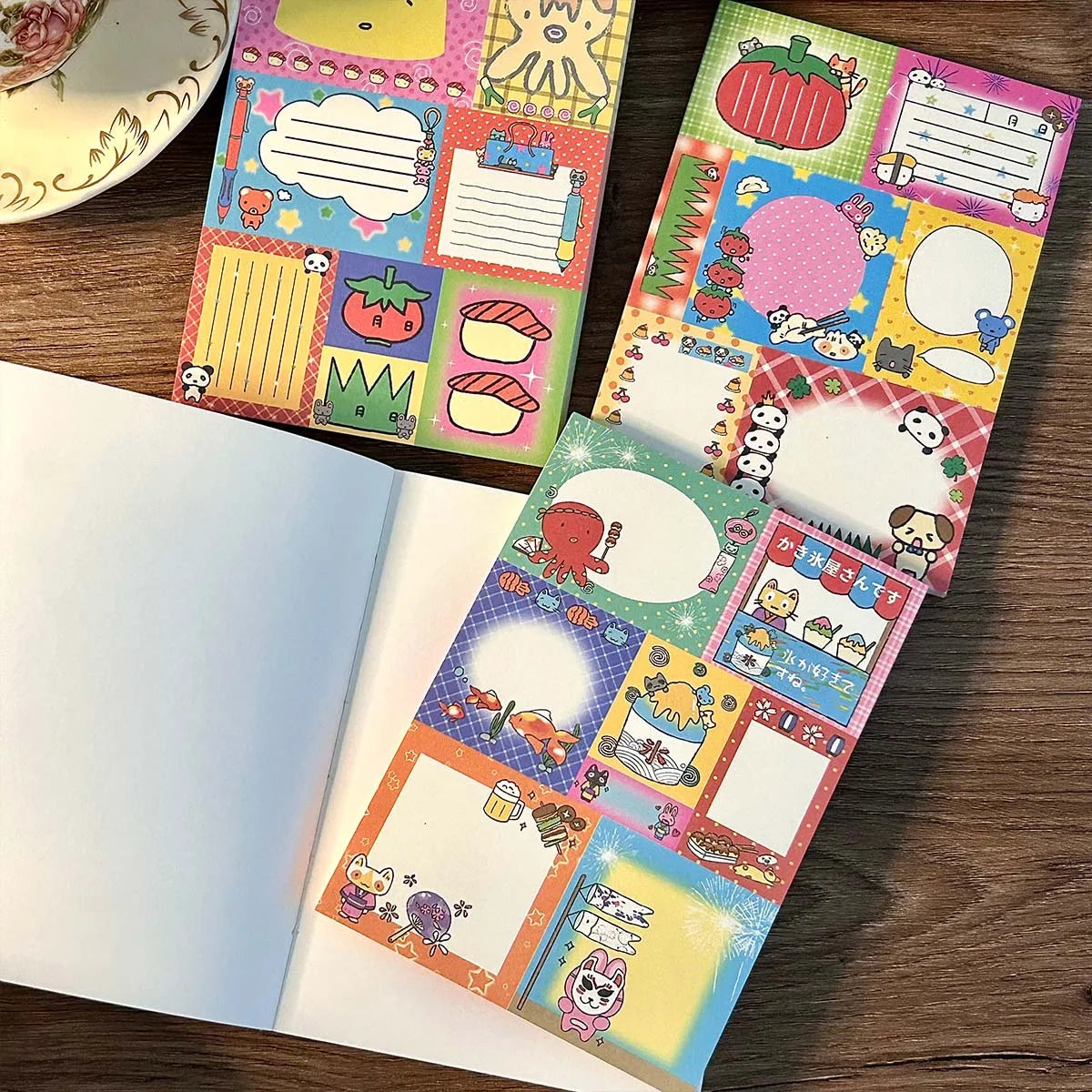 50 Sheets Kawaii Deco Memo Pad Decorative Notes for Notes Cute Paper Material Scrapbook Supplies For Arts Diy Journal Planner