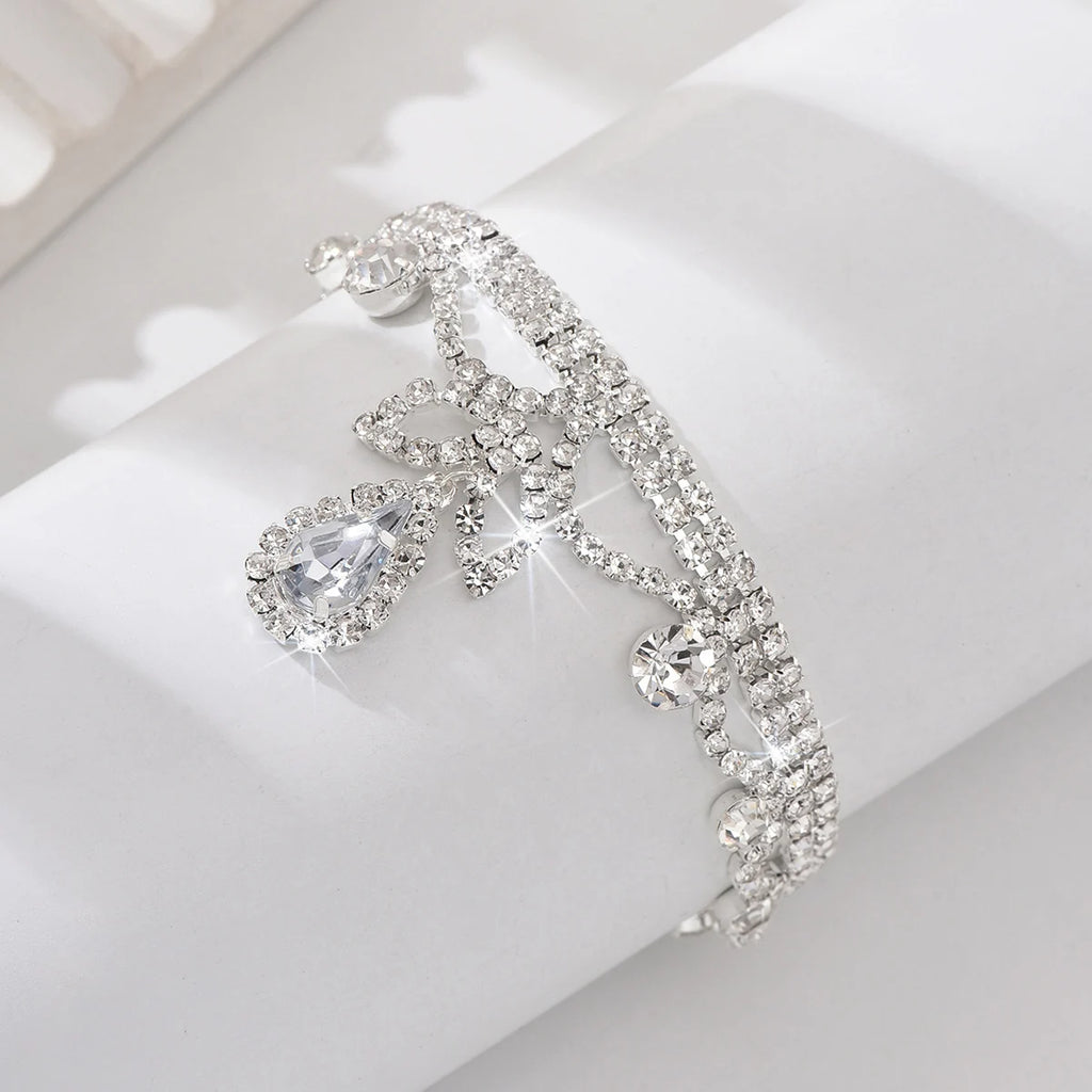 AQUÉA - 
1PC Fashion Ladies' Sparkling Water Drop Pendant Foot Chain Travel Beach Banquet Party Vacation Gift