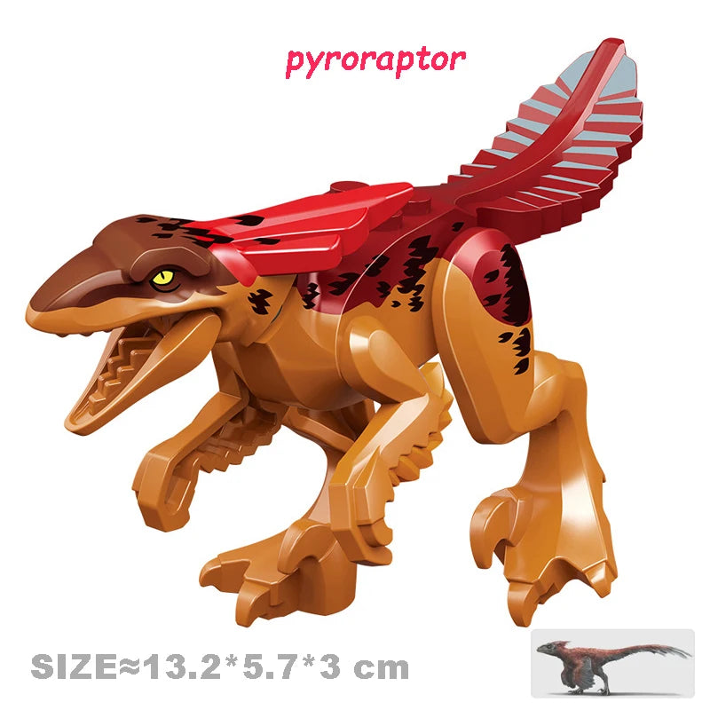 Jurassic World Dinosaurs Velociraptor Triceratops Indominus T-Rex Model Assemble Educational Building Blocks Toys For Kids Gifts