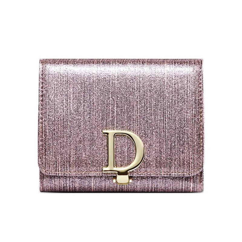 Bright - Fashion Women Cowhide Leather Wallet Anti RFID Card Holder Short Purse for Girl