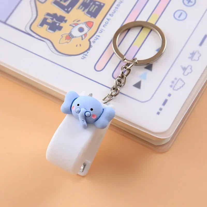 Portable Mini Stapler Cute Book Binding Tools File Organizer Keychains No.10 Staples Office Stationery School Student Supplies