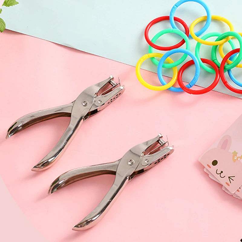 1pcs Hand Held Metal Stationery Round Hole Diameter 6 mm Hole Punch Pliers Hole Punch Paper Hole Punch Boxed Single Hole Punch