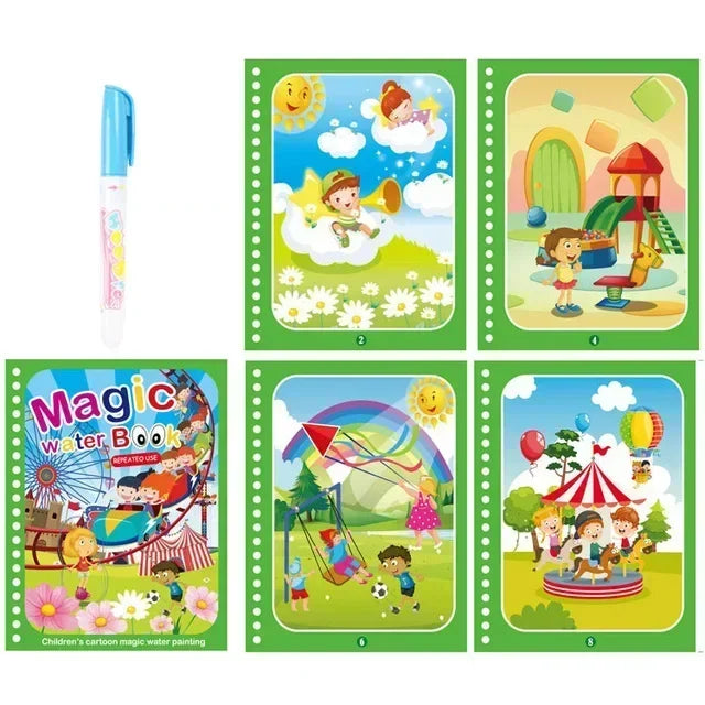 Magic Water Book with Pen Children Drawing Coloring Books for Kids 2 To 4 Years Old Learning  Education Toy Baby Montessori Toys