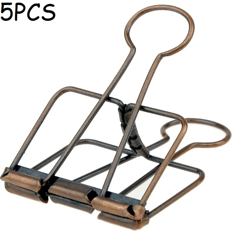 5PCS Paper Metal Diary Clip Office Kawaii Binder Note Stationery Clips Notebook Clip Stationery Cute HXZ05