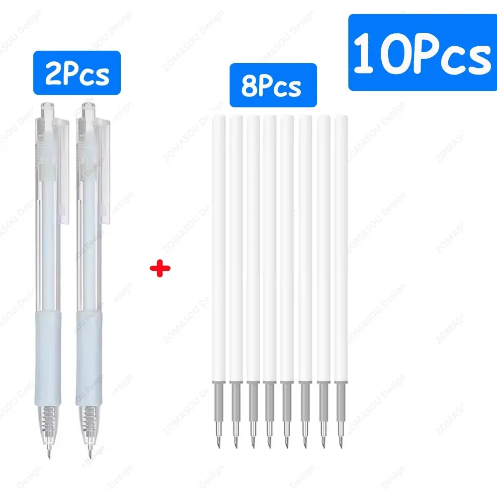 1-60Pcs Paper Cut Knife Pen Art Utility Knife Scrapbooking Cutting Tool DIY 3D Cabin Sticker Tape Cutter Express Box Knife