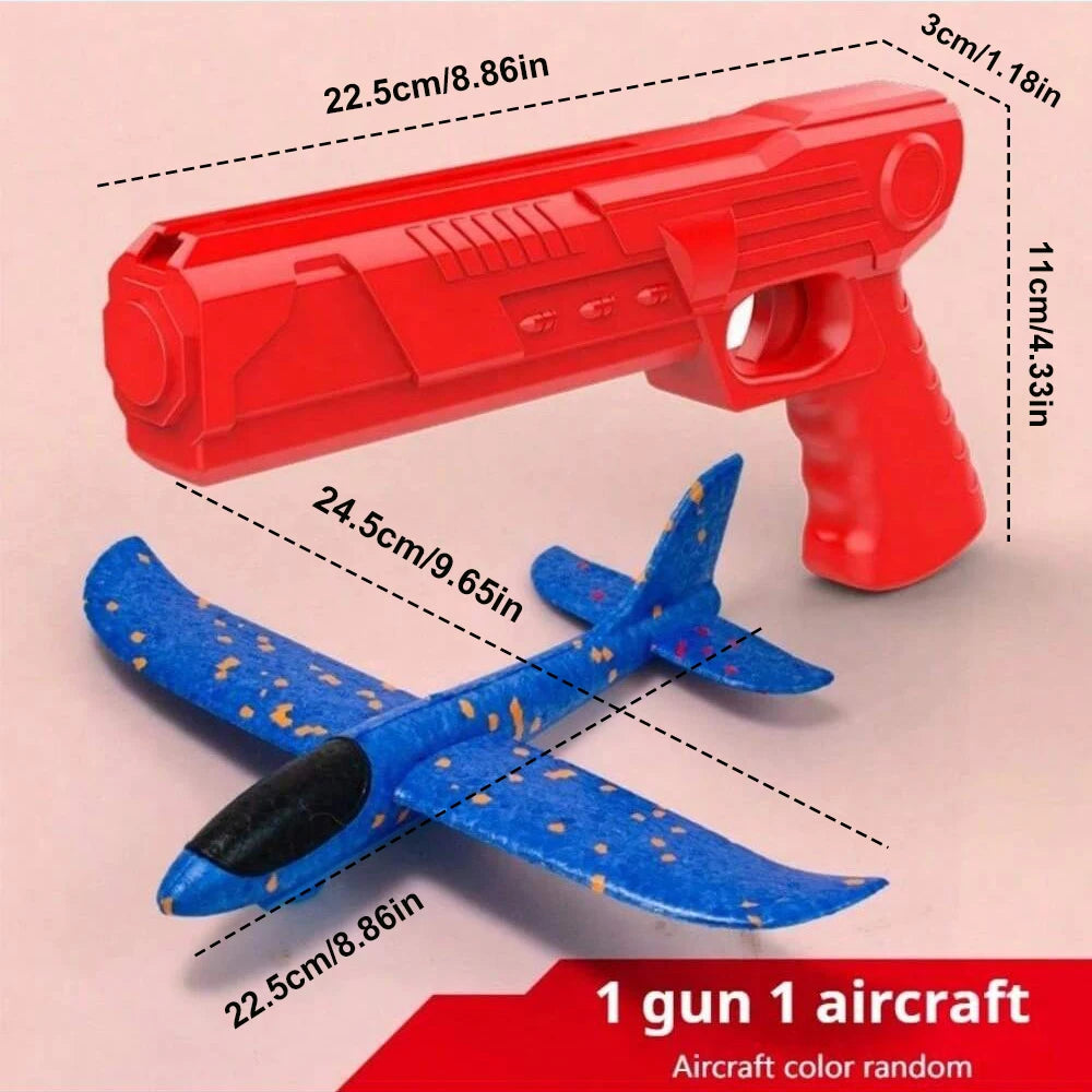 Airplane Launcher Toys Outdoor Sports Flying Toys Children's Foam Ejection Aircraft Toys Birthday Gifts for Boys Girls