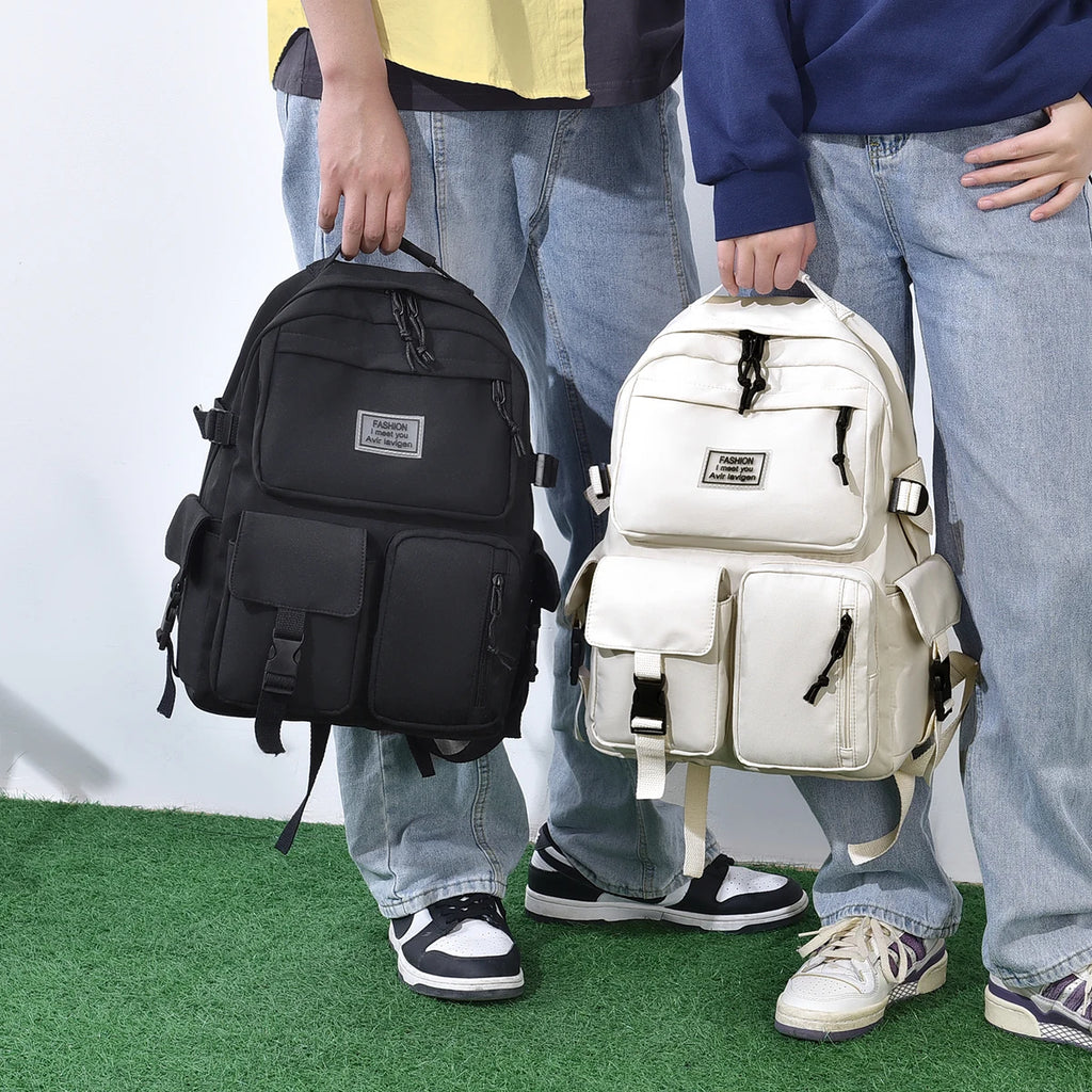 Hot Selling -  Multi Pocket Unisex Backpack, Oxford Material Large Capacity Casual Simple Neutral Style Backpack, Computer Backpack