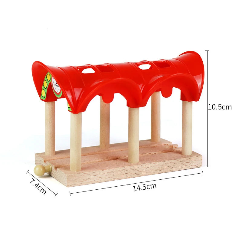 Wooden Train Rail Kinds Of Wooden Train Track Connector Adapter Fit for All Brands Wood Tracks Educational Toys For Kids Gift
